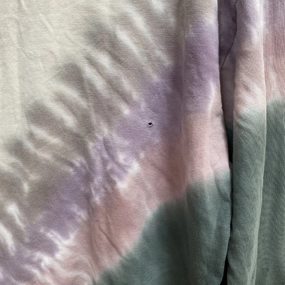Daydreamer  Tie Dye Long Sleeve Crop Tee in Dusty Rose size XS FLAWED. - Picture 4 of 8